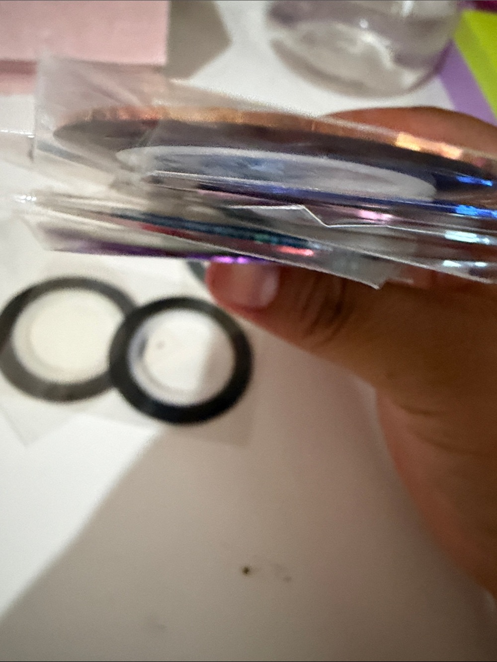 Claire's Iridescent Phone Rings in Pink, Blue, Purple